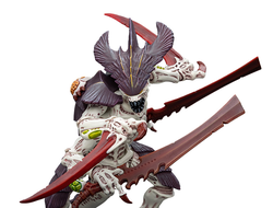 Тиранид-воин (Warhammer 40k) - КОЛЛЕКЦИОННАЯ ФИГУРКА 1/18 Tyranids Hive Fleet Leviathan Tyranid Warrior with Boneswords (JT7004) - JOYTOY