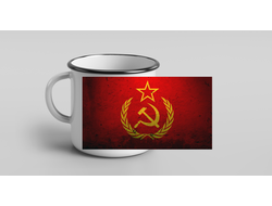 Кружка металлическая эмалированная СССР №9