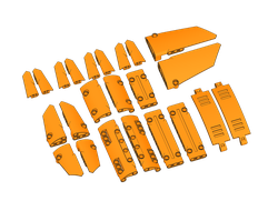 Комплект оригинальных панелей LEGO Technic 23 шт., Orange