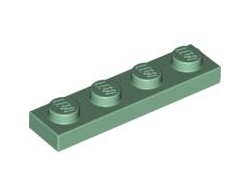 Plate 1 x 4, Sand Green (3710 / 4155205 / 4504794 / 4633698 / 4642417 / 6100234)