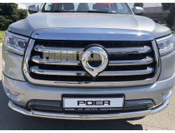 Защита переднего бампера двойная d60/42 для Great Wall Poer 2021-