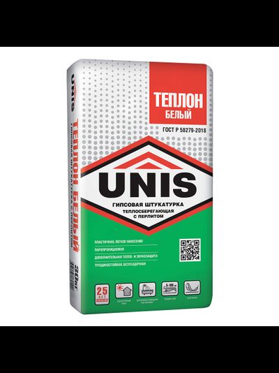 Гипсовая штукатурка Юнис (Unis) Теплон мешок (30 кг)