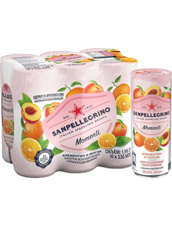Газированный напиток «S.Pellegrino» Клементин-Персик 330мл (24)