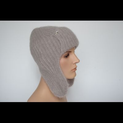 Шапка ушанка женская Vizio Италия 9020 UO бежевая