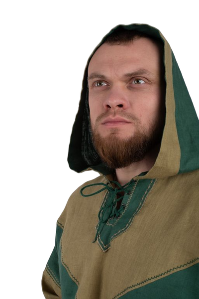 Рубаха с капюшоном "Викинг" из льна