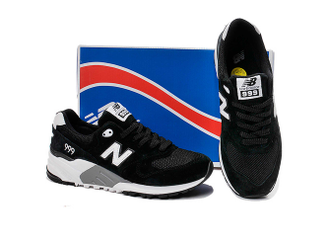 New Balance 999 Черные с белым (41-44) Арт. 024F