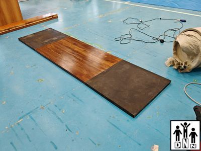 Помост для становой тяги компактный с морением 2740х720х40, Амортизаторы: 720*720*40 DNN