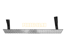 Силовые пороги на Mitsubishi L200 IV 2006-2015, крепление к раме, накладка из алюминия, возможность подъёма автомобиля домкратом (05.330.01)