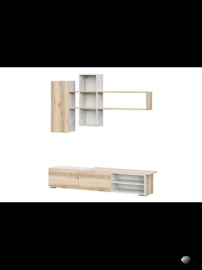 Бруклин гостиная Цемент Светлый/Дуб Делано