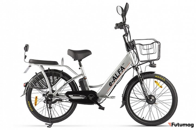 Велогибрид GREEN CITY e-ALFA new серебристый