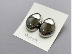 Серьги крупные овалы