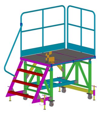 Лестница-платформа передвижная для обслуживания вертолетов