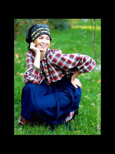 Русская народная женская рубаха "Мезенская"