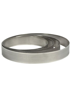 Форма кондитерская "Круг" d=24 см. h=3,5 см., перфорированная, нержавеющая сталь