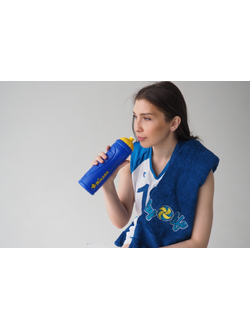 Полотенце маленькое синее