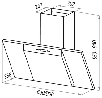 Вытяжка Maunfeld GLORIA 60 INOX GLASS B