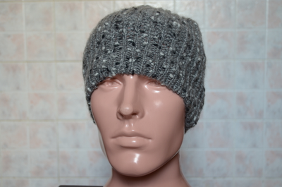 Шапка мужская крупной вязки зима 2017