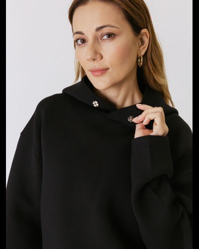 Худи женское из вискозы (черный)
