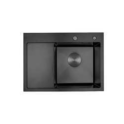Мойка 65*48 мм, НАНО- ЧЁРНЫЙ, правая AVIVA