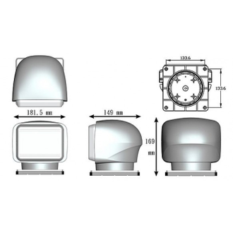 Прожектор светодиодный стационарный 12В ALLREMOTE SL21061-CW-12V-SS