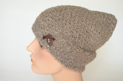 Шапка из альпака женская Vizio Италия 7007 CL ореховая