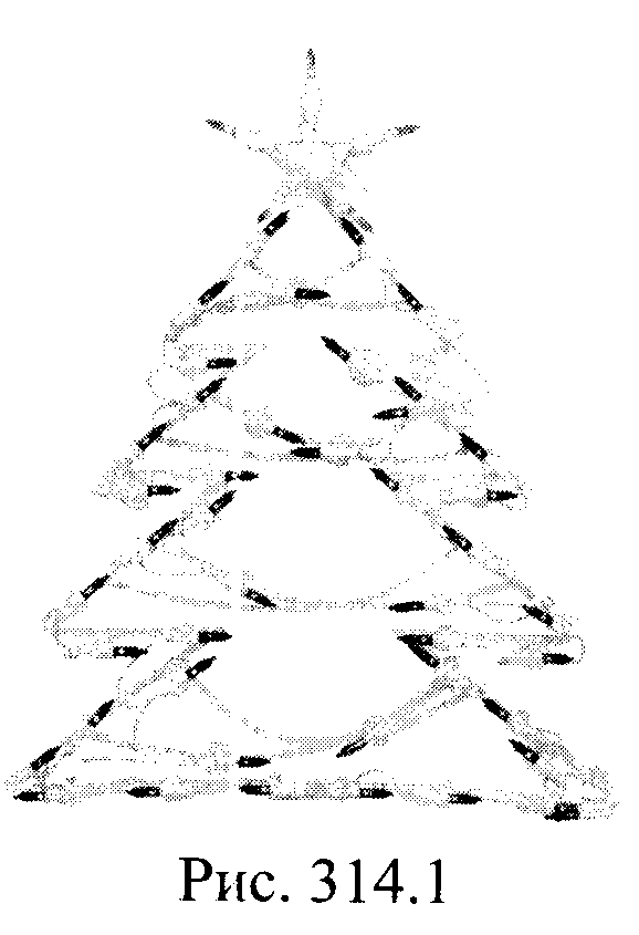 Украшение для окна в виде елочки