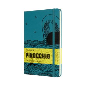 Блокнот Moleskine Pinocchio Акула (в линейку) Large, шалфей