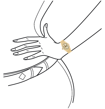 Часы женские Michael Kors с круглым циферблатом золотые