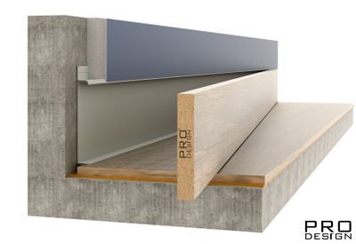 Плинтус "ВСТАВКА" скрытого монтажа Universal встраиваемый в стену PAL