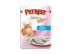 Пауч Petreet для кошек Белая рыба 70 г