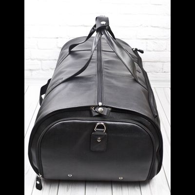 Кожаный портплед / дорожная сумка Milano black 
(арт. 4035-91)