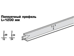 Несущая направляющая Албес Евро Т24 длиной 1,2 пог.м.