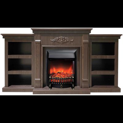 Электрокамин Брукс LUX WT с очагом Fobos