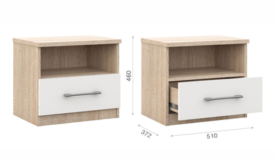 Тумба Аврора Белый+Сонома