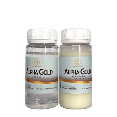 Набор Alpha Gold для нанопластики волос, 100/100 мл.