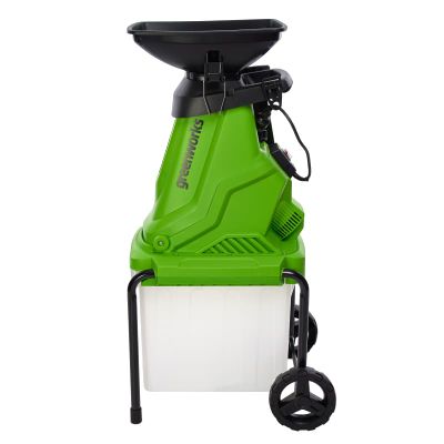 Измельчитель садовый электрический Greenworks GW-2800SD с контейнером