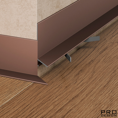 Щелевой плинтус Pro Design Mini L 601 Анодированный коньяк