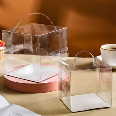 Коробка-куб для бенто торта прозр. с подл., 13*13*13см