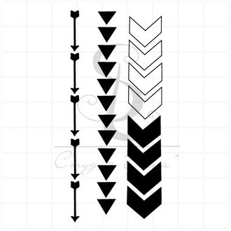 Штамп набор стрелок из повторяющихся элементов