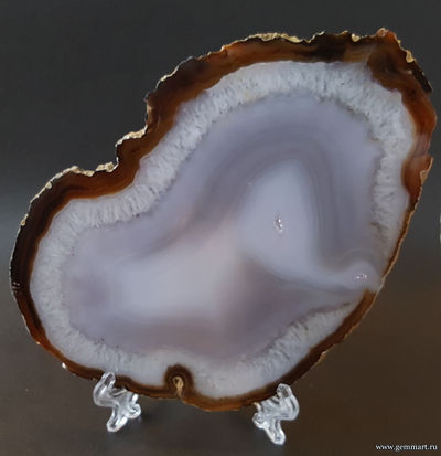 Агат — полированная пластина «Слоненок» 142*100*5 мм