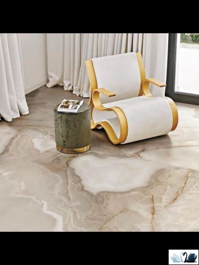 Керамогранит FMAX Hazelnut glossy 90x180 см бежевый, ваниль