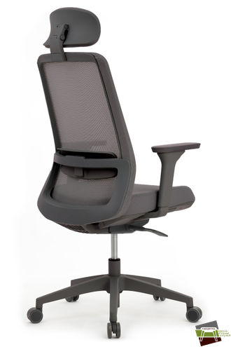 Кресло WORK W-218C сетка серая