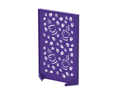 Перегородка прямоугольная с декором "Кофе"