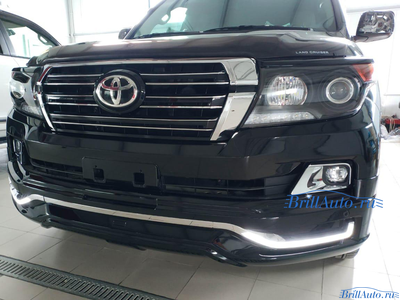 Бампер + губа MODELLISTA (V2) Toyota Land Cruiser 200 2007-2015 в стиле 2016+