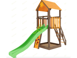 Деревянная детская площадка для дачи IgraGrad Панда Фани Tower скалодром купить в Воронеже