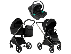 Коляска 3в1 Pituso Teffy, Caviar Black / Graphite (Черный)