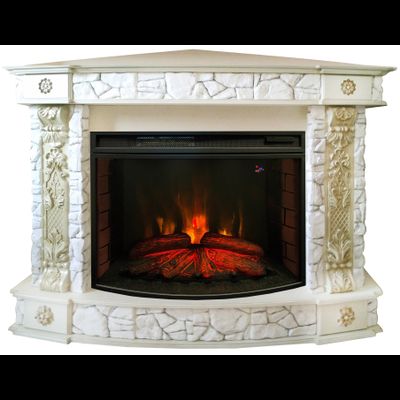 Угловой электрокамин Ричмонд WT с очагом FireSpace 33