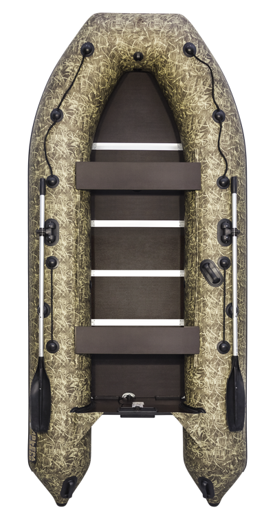 Моторная лодка Ривьера Компакт 3600 СК камуфляж камыш сверху
