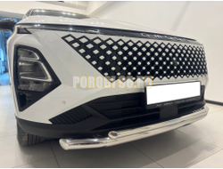 Защита переднего бампера двойная Папа Тюнинг d60/42 для OMODA C5 Рестайлинг 2024-