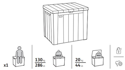 Сундук Урбан 113л, графит